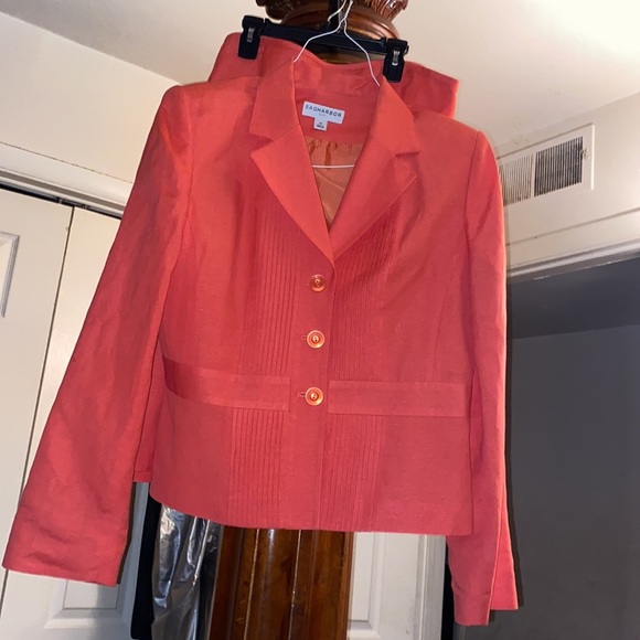 Salmon 2 PCs skirt set work ready - Picture 6 of 8